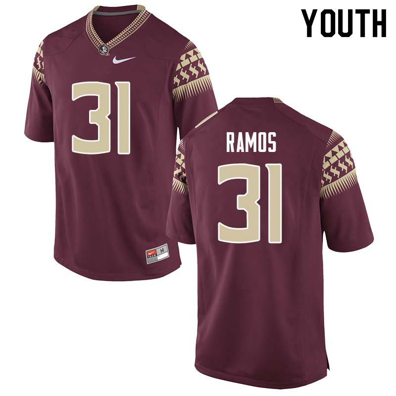 Youth #31 Yanni Ramos Florida State Seminoles College Football Jerseys Sale-Garnet